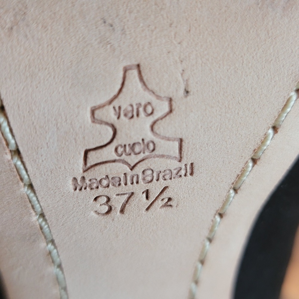 Alice + Olivia Black Suede Pointed Toe D'Orsay Pumps Heels Made in Brazil 37.5 - Picture 5 of 5